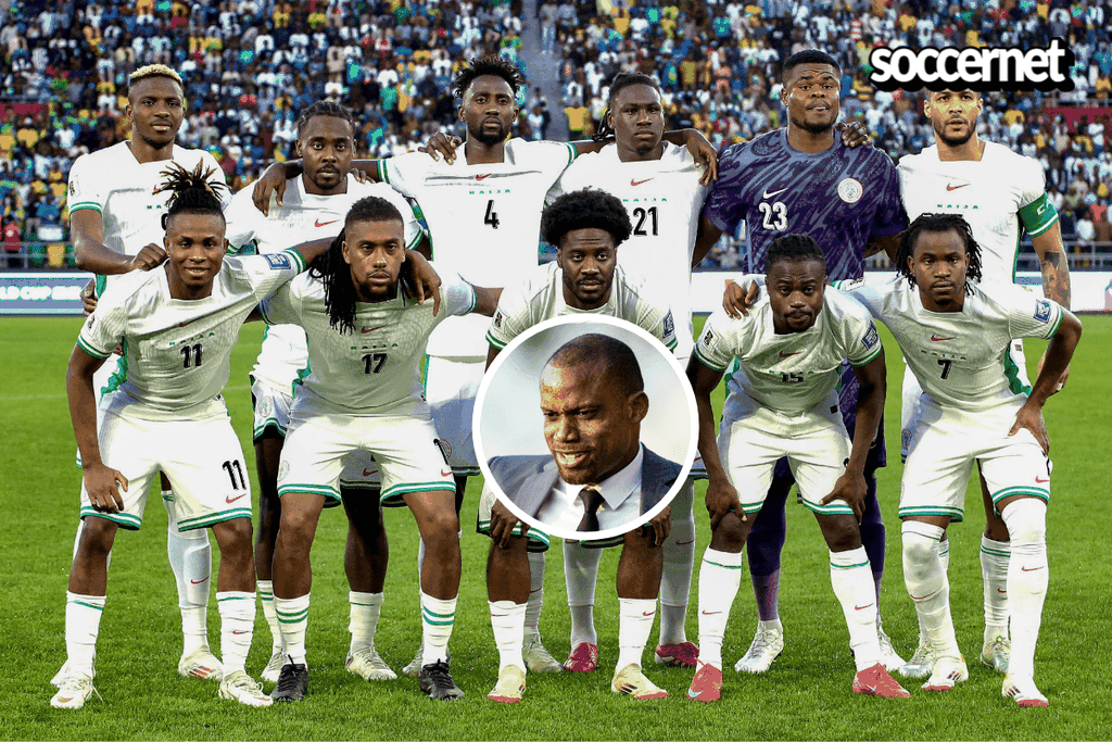 Starting lineup of the Super Eagles of Nigeria and Sunday Oliseh
