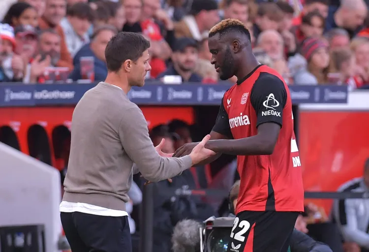 Watch: Xabi Alonso turns provider as Boniface sharpens shooting boots before Super Eagles duty