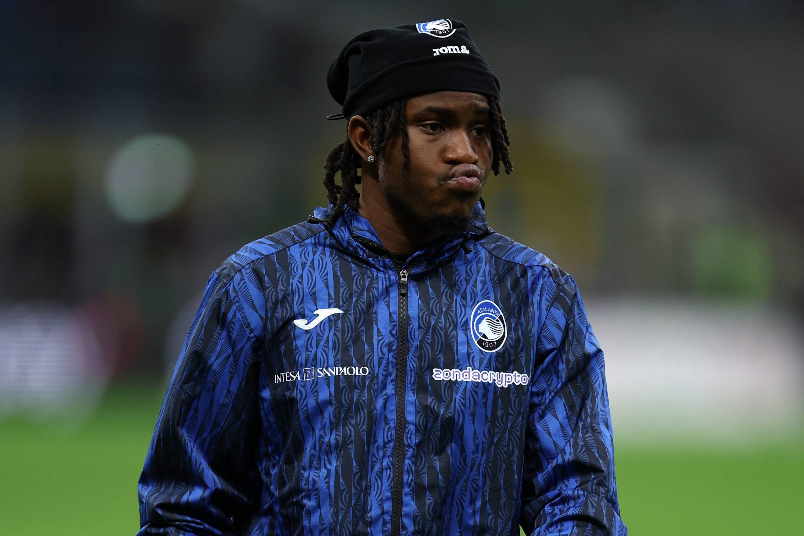  Ademola Lookman during warm up before the Serie A match beetween Ac Milan and Atalanta 