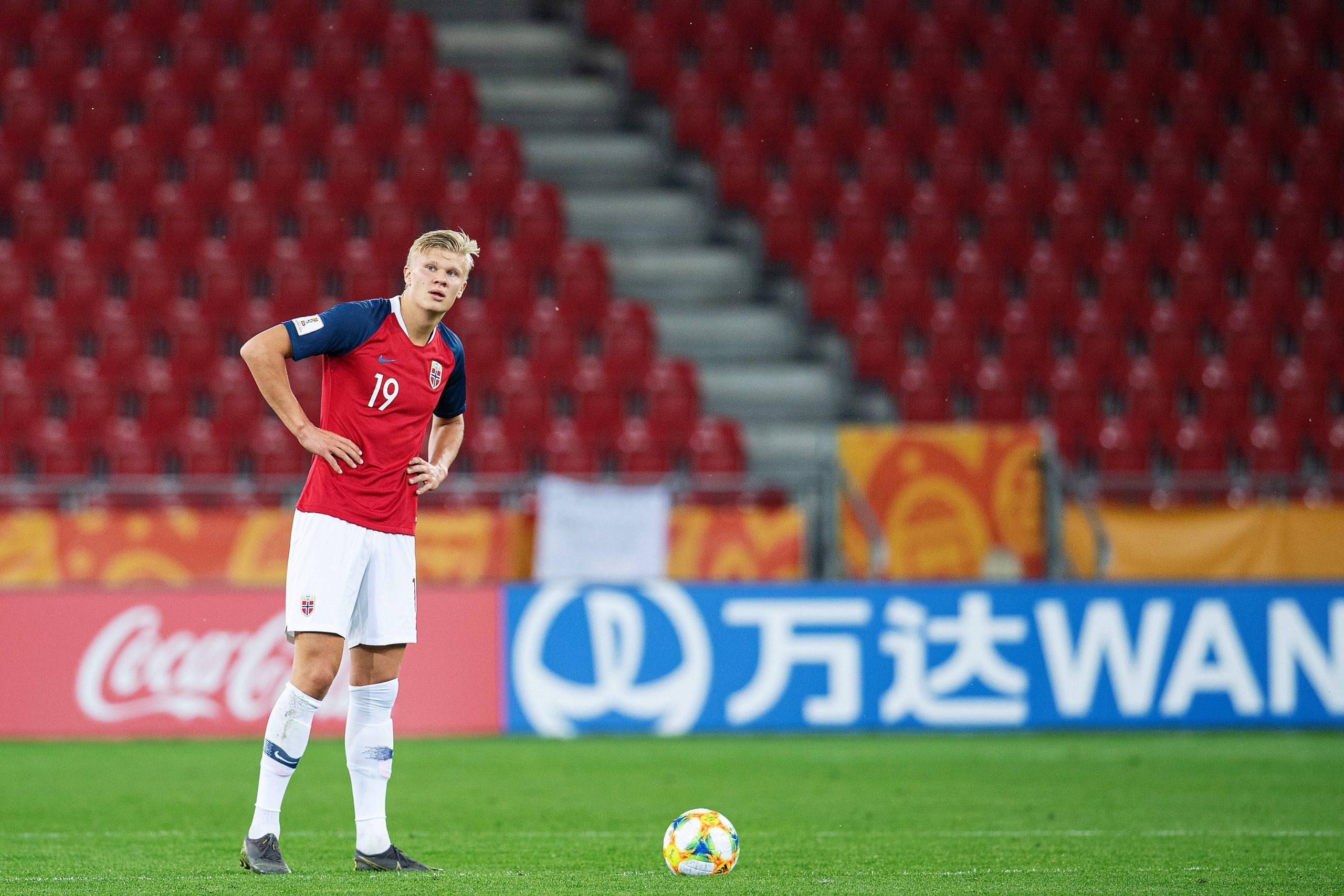 Erling Braut Haaland of Norway on May 24, 2019 in Lodz
