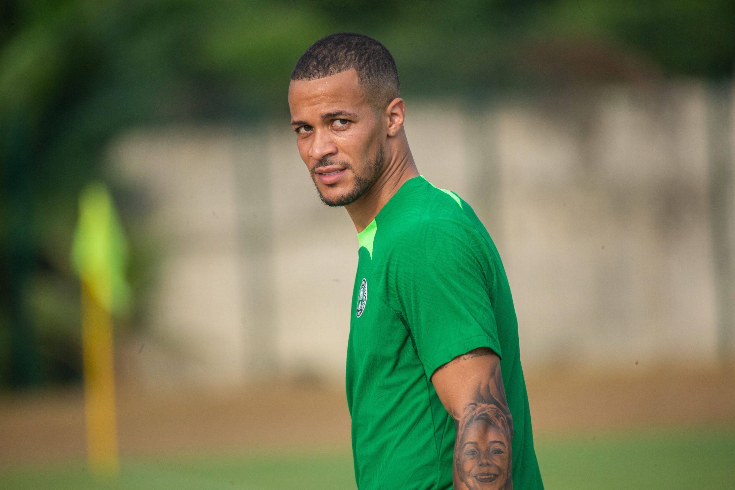 Super Eagles player, Troost Ekong in Training at the 2023 African Cup Of Nation