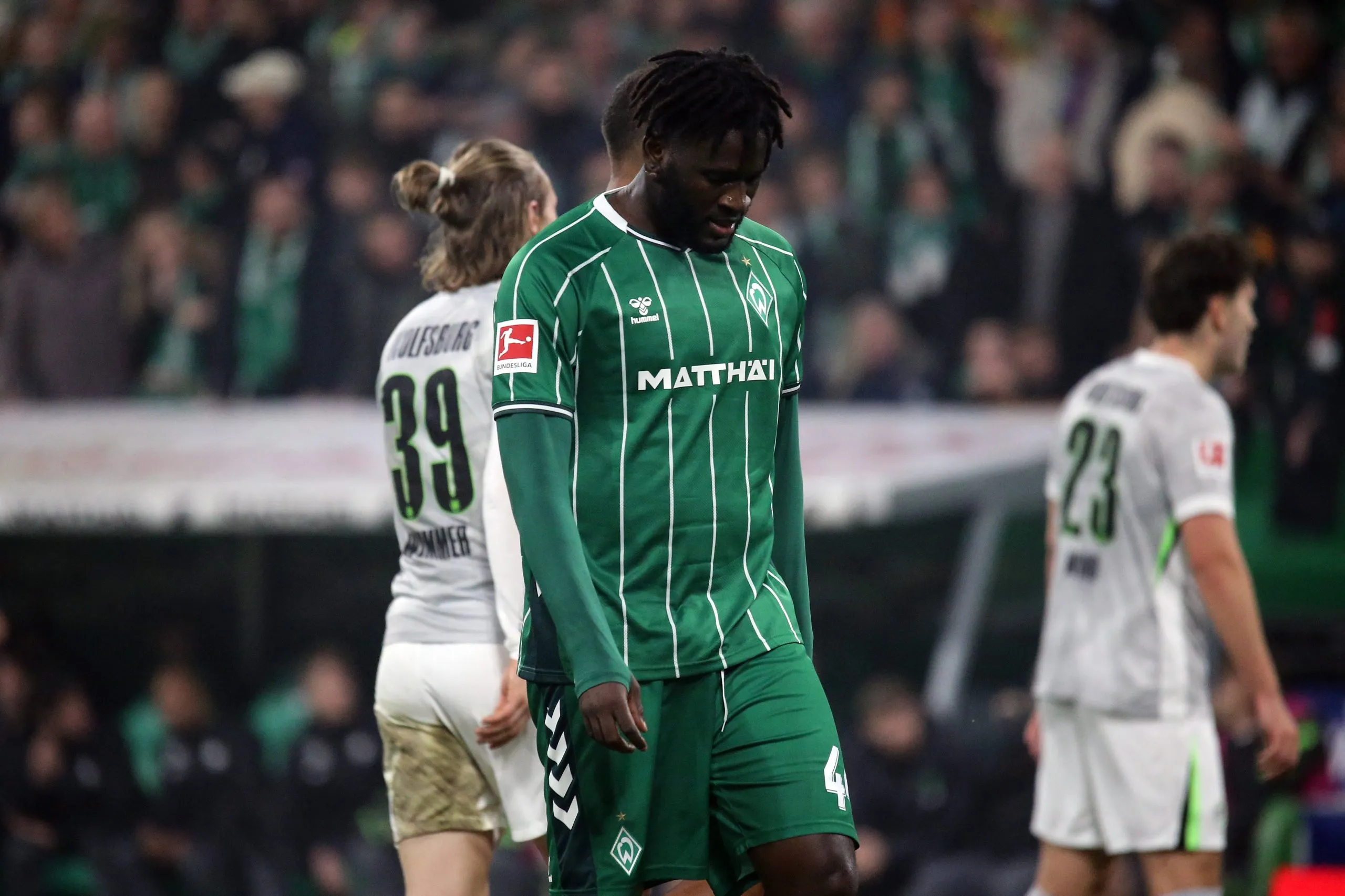 Victor Boniface in action for Werder Bremen