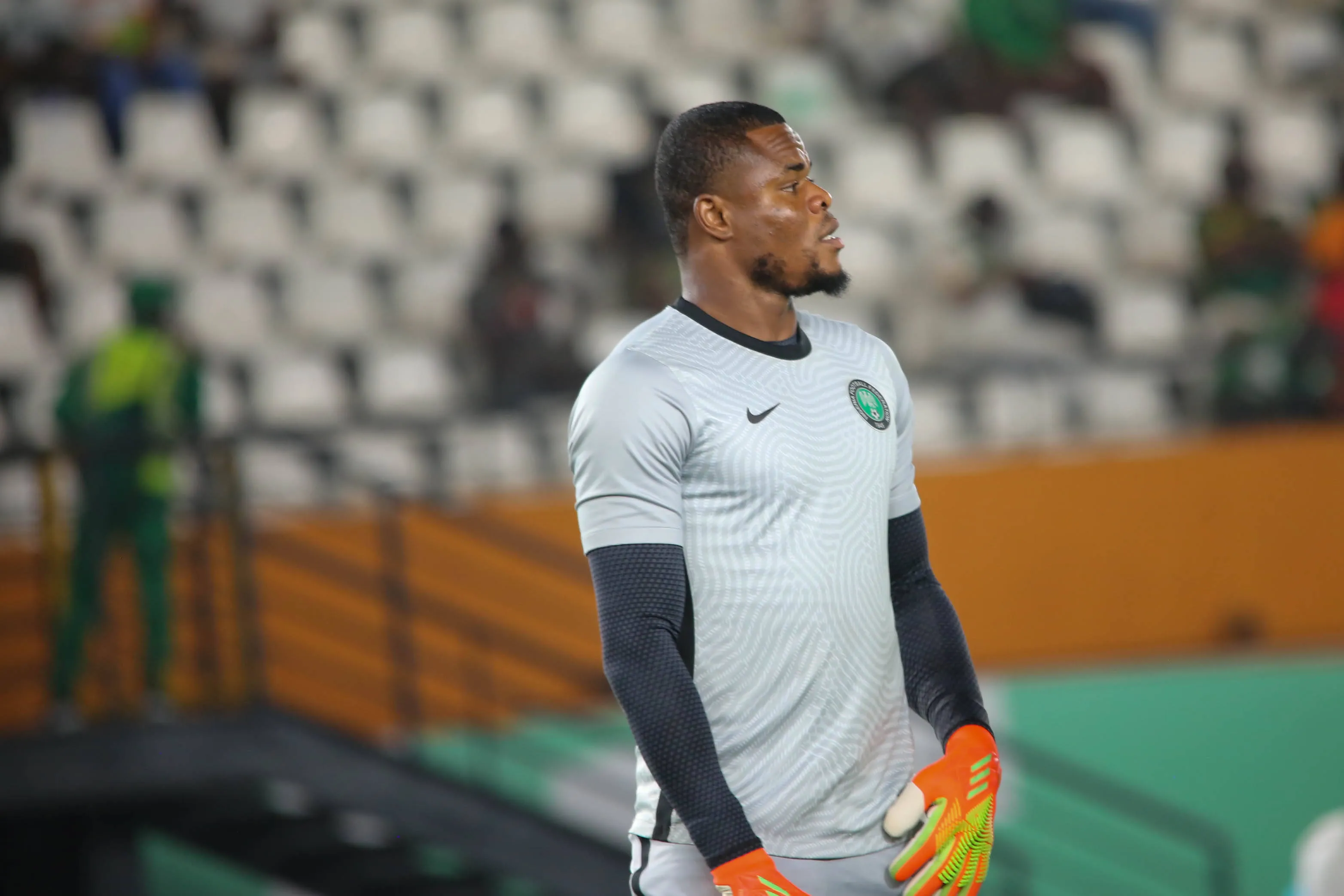 Stanley Nwabali of Nigeria and Chippa United during the TotalEnergies Caf Africa Cup of Nations Afcon 2023 match between Nigeria and Cameroon at Stade Felix Houphouet-Boigny on January 27, 2024 in Abidjan, Cote d Ivoire