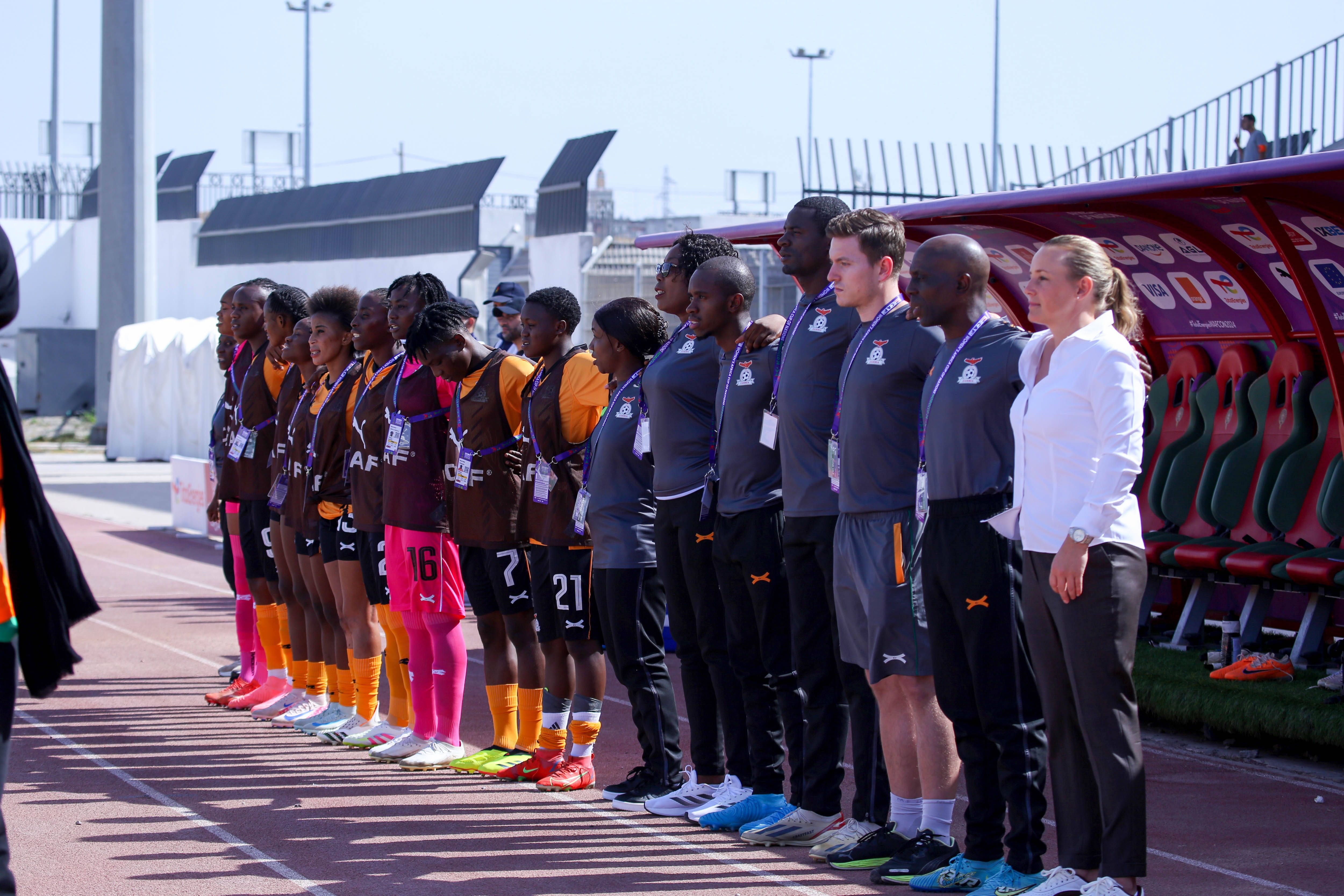 WAFCON match between Nigeria and Zambia (with coach Nora Häuptle)