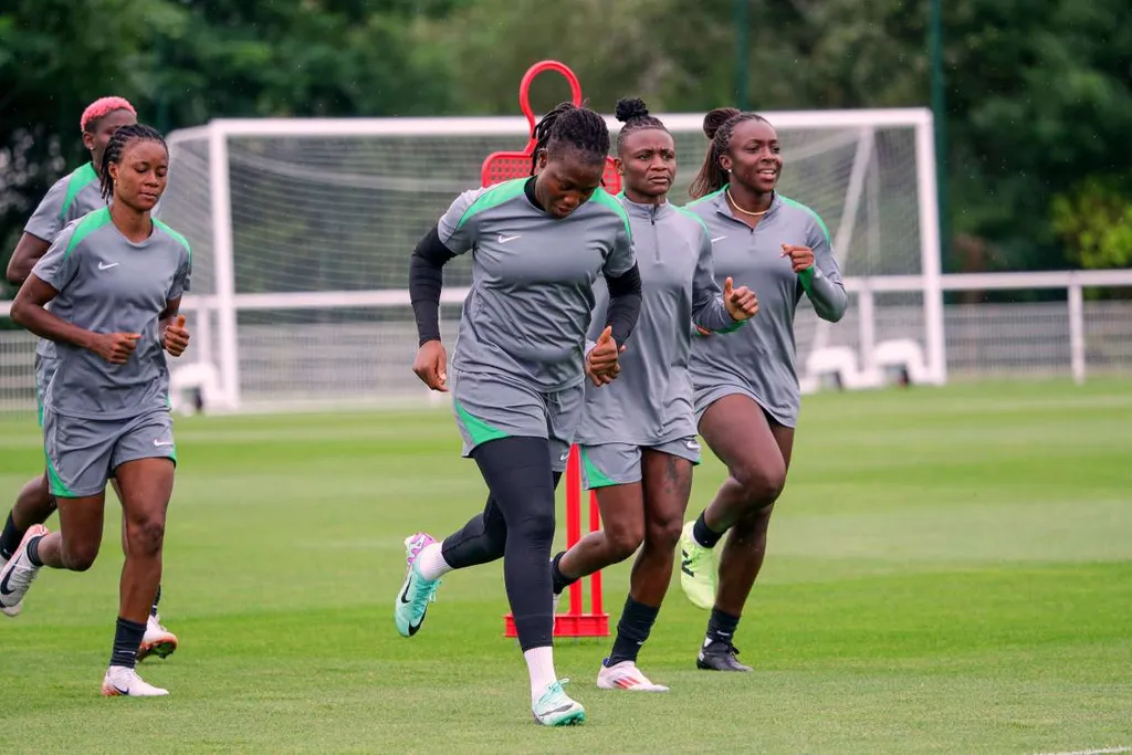 Super Falcons in training