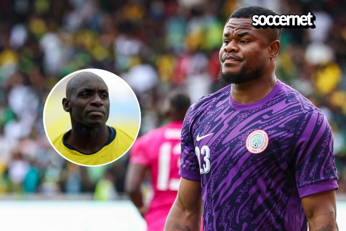 A picture of Stanley Nwabali and Ike Shorunmu