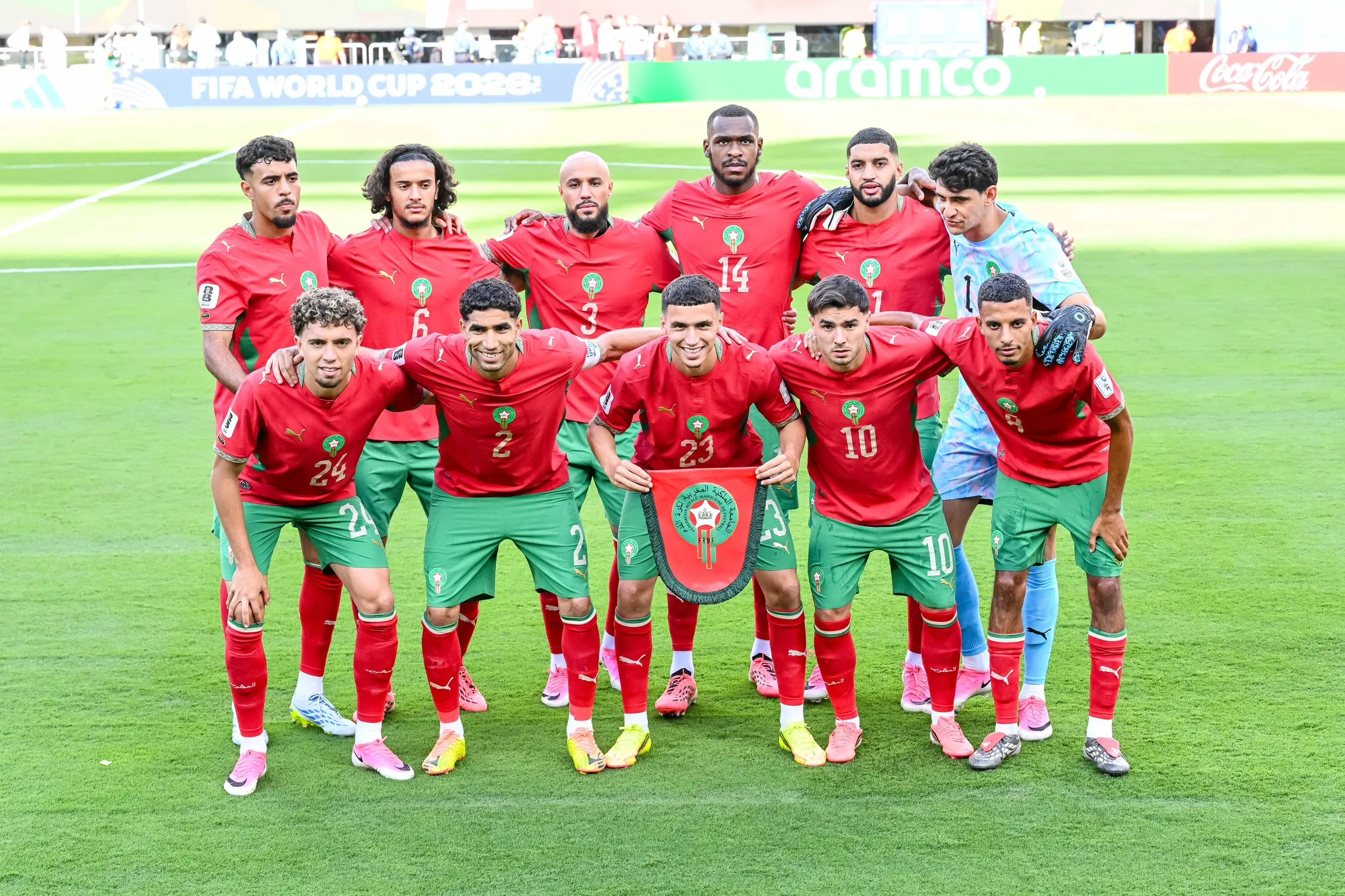Morocco players at the 2026 FIFA World Cup