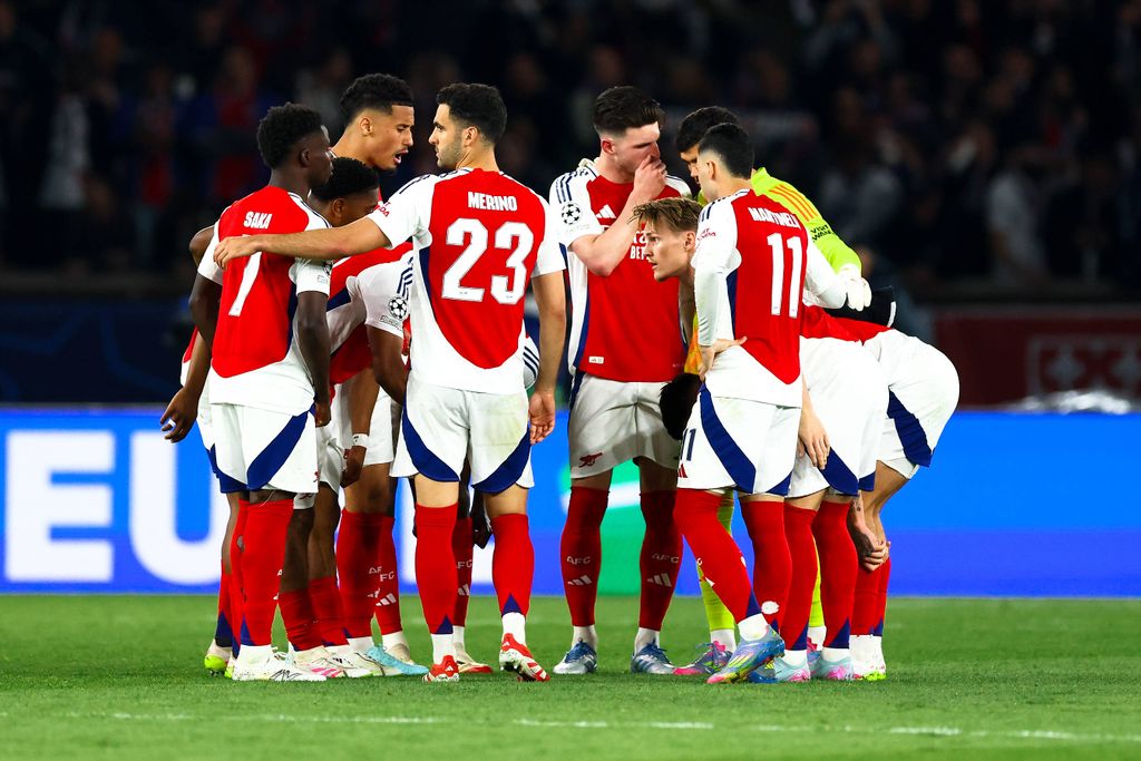 Arsenal players during a match