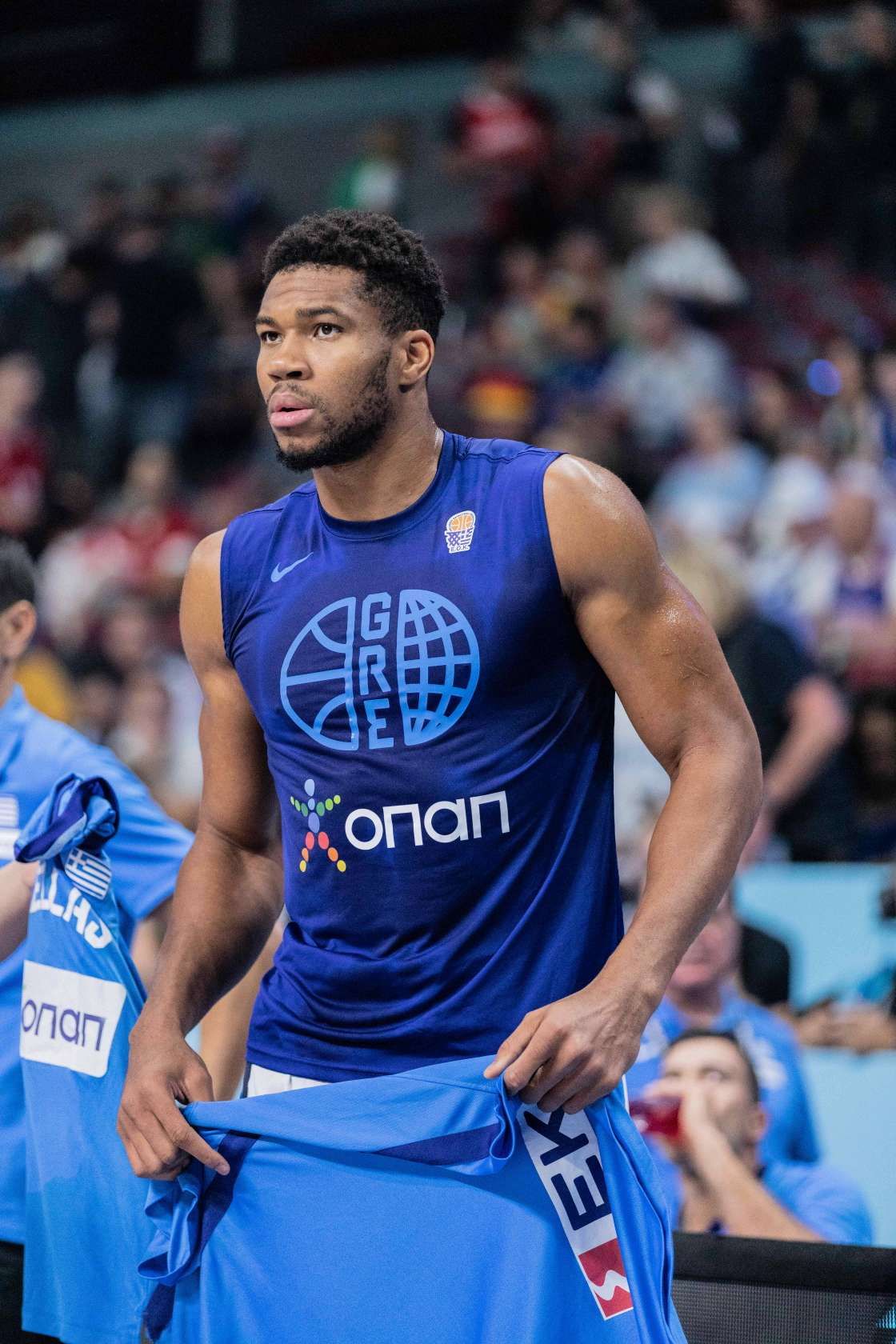 Giannis Antetokounmpo on the basketball court