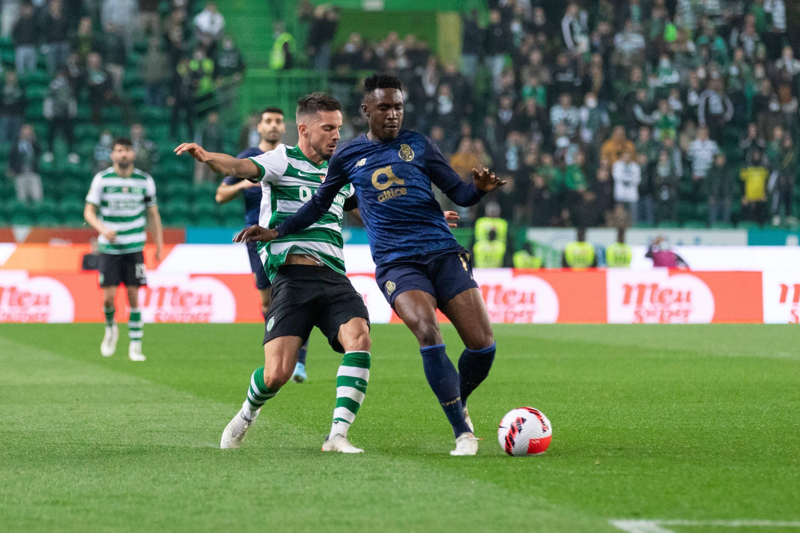 Sporting defender from Spain PABLO SARABIA 17 and Porto defender from Nigeria ZAIDU SANUSI