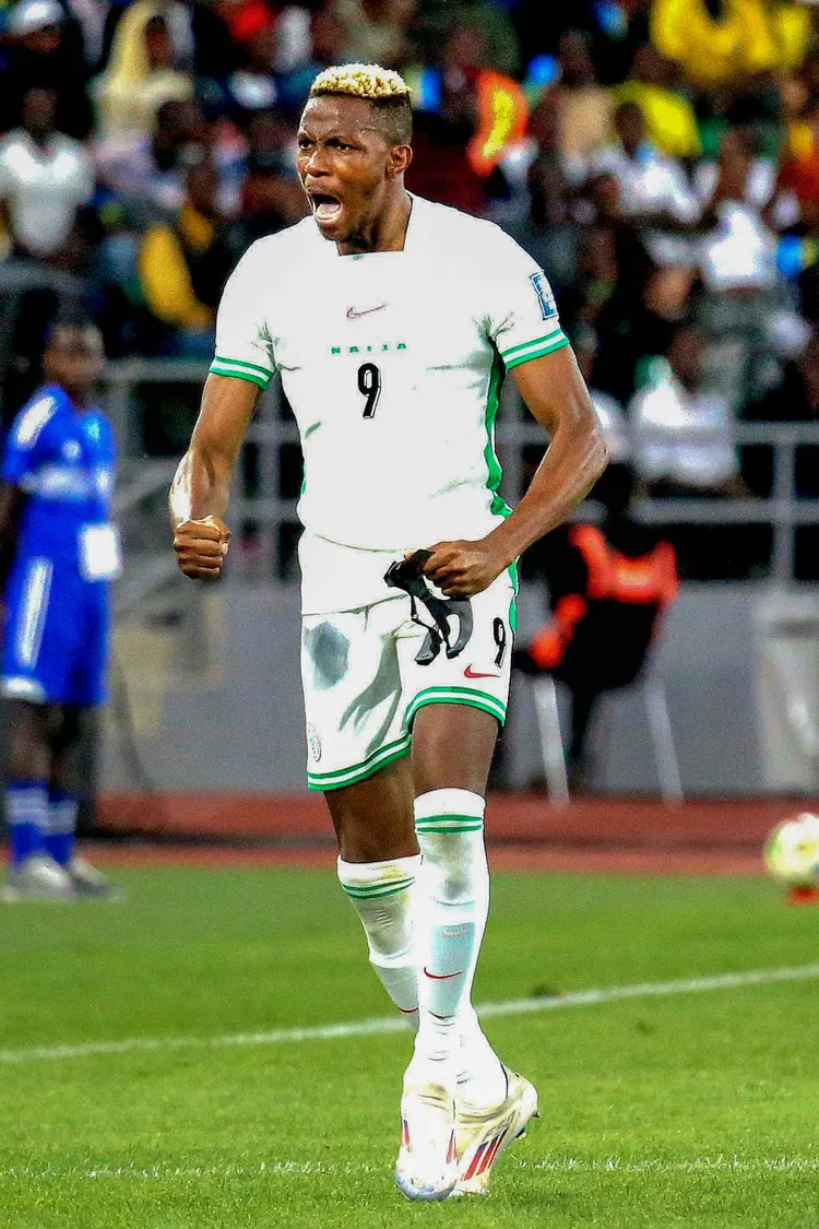Nigeria and Galatasaray striker Victor Osimhen after his goals against Rwanda. 