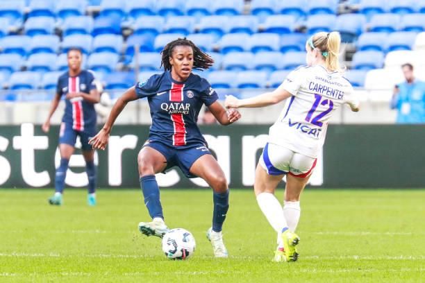 Super Falcons star Jennifer Echegini in action for PSG. Photo Credit X