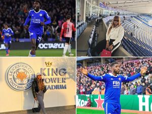 Photos: Football wives Fortunate Ndidi and Amarachi Iheanacho support their men at Leceister City’s final Championship match