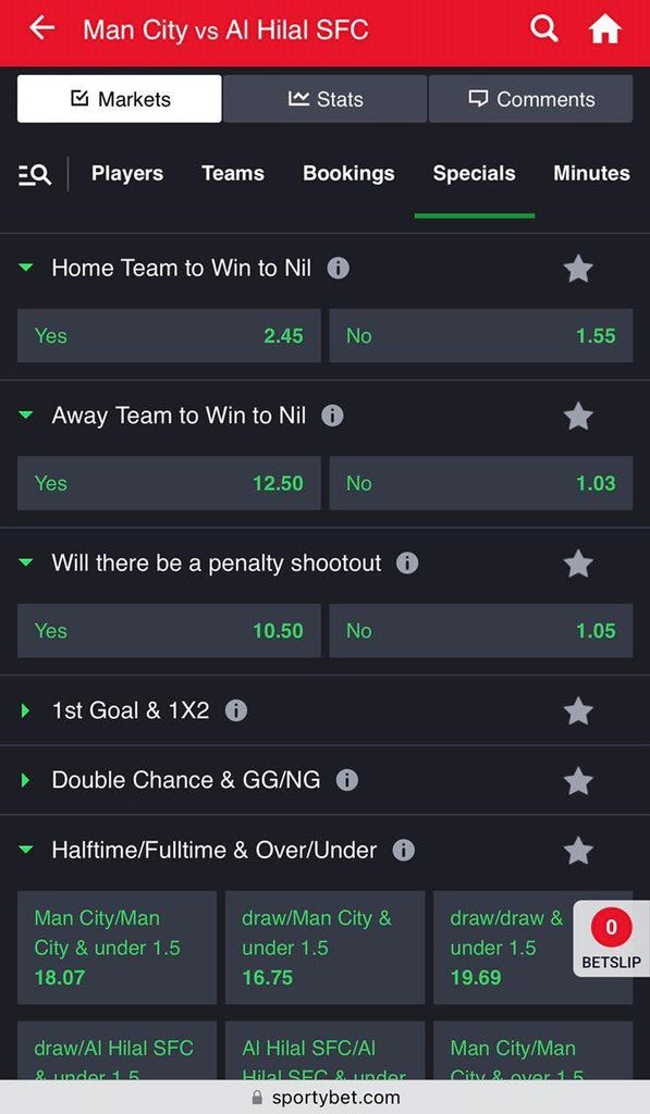 man city vs al hilal win to nil