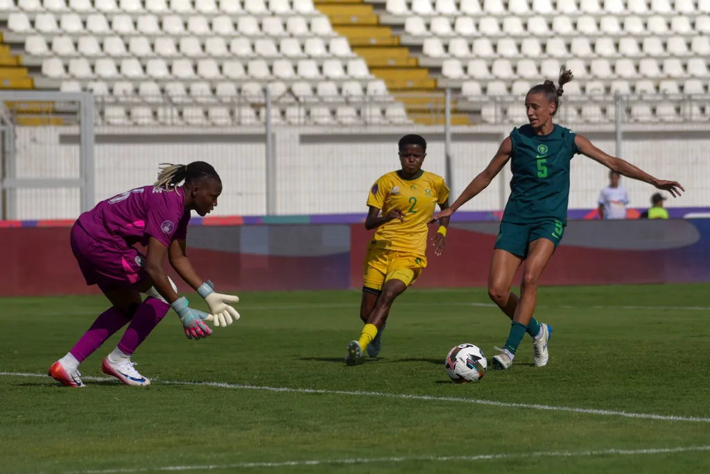 Ashleigh Plumptre of Nigeria during the 2025 WAFCON Semi Finals match between Nigeria and South Africa at Stade Larbi Zaouli on July 20, 2025 in Casablanca, Morocco. 