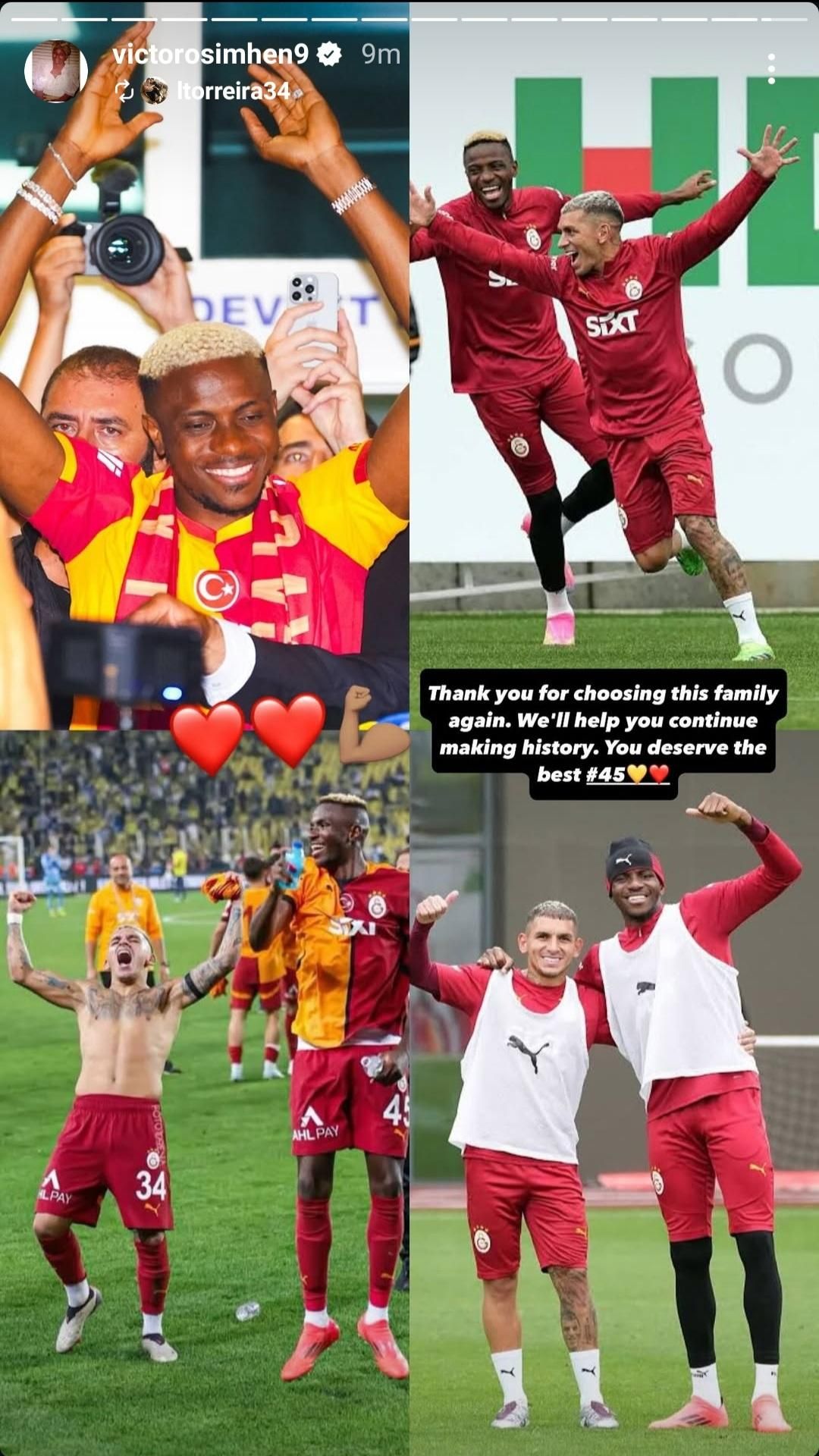 Lucas Torreira welcomes Victor Osimhen