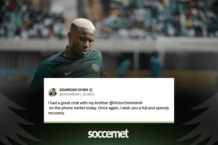 Ghana legend Asamoah Gyan denies Osimhen faking injury reports