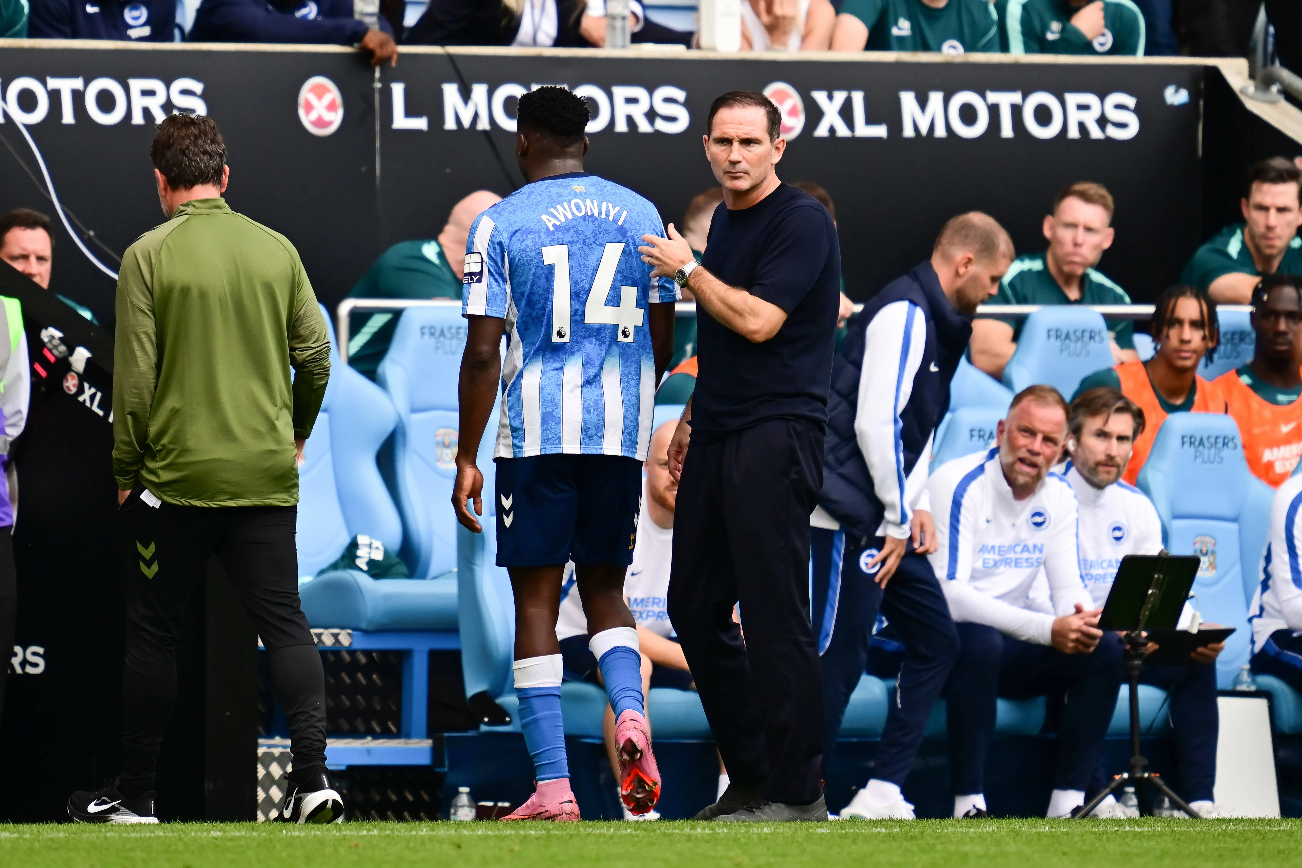 Taiwo Awoniyi shown a red card, sent off against Brighton and Hove Albion