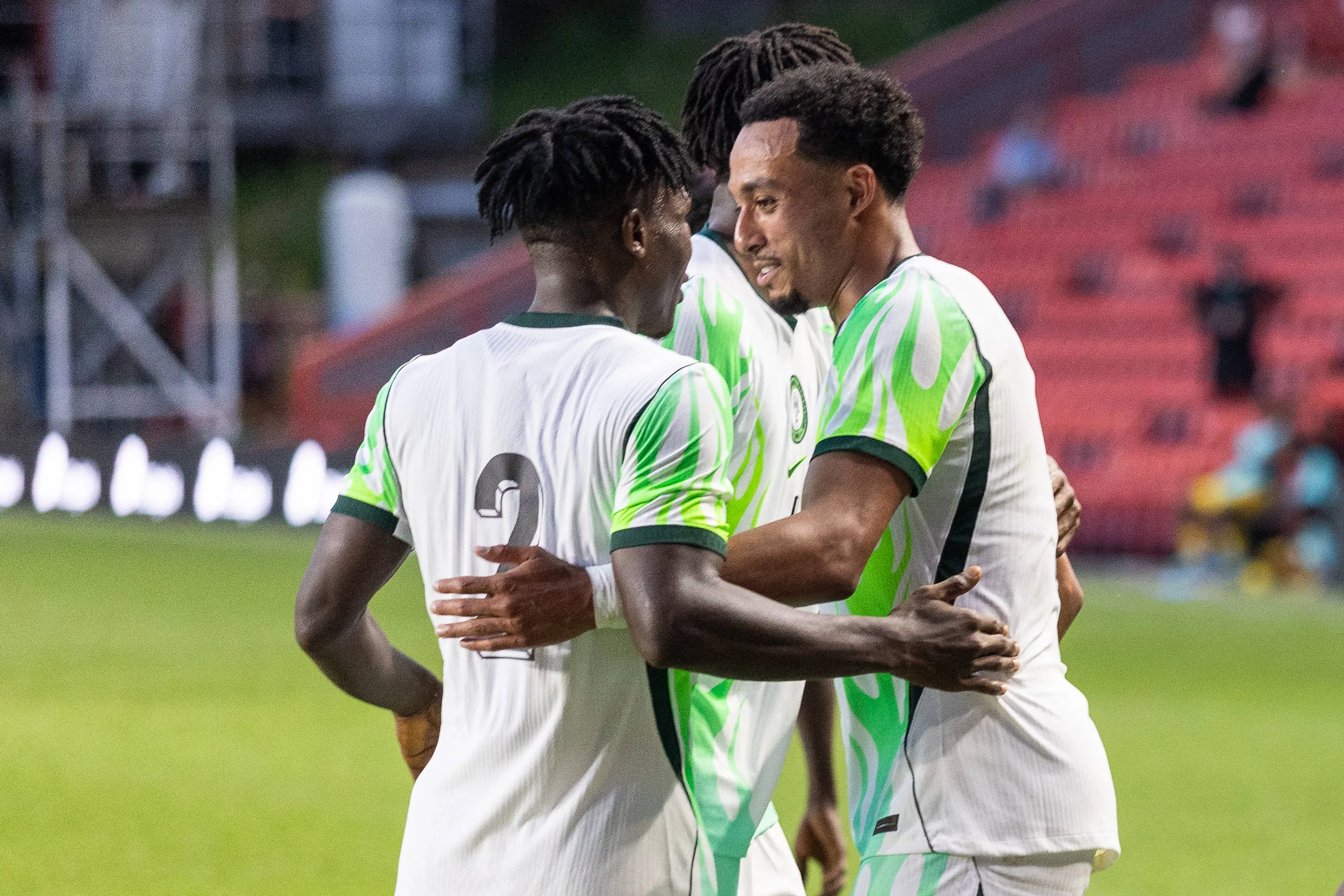 Nigeria forward Femi Azeez celebrates with teammates