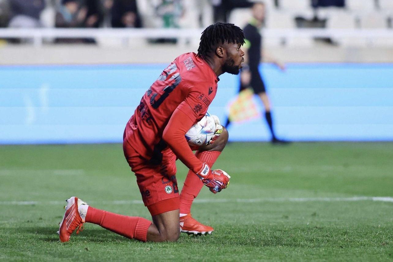 Nigeria Super Eagles and Omonia Nicosia goalkeeper Francis Uzoho. Photo Credit X 