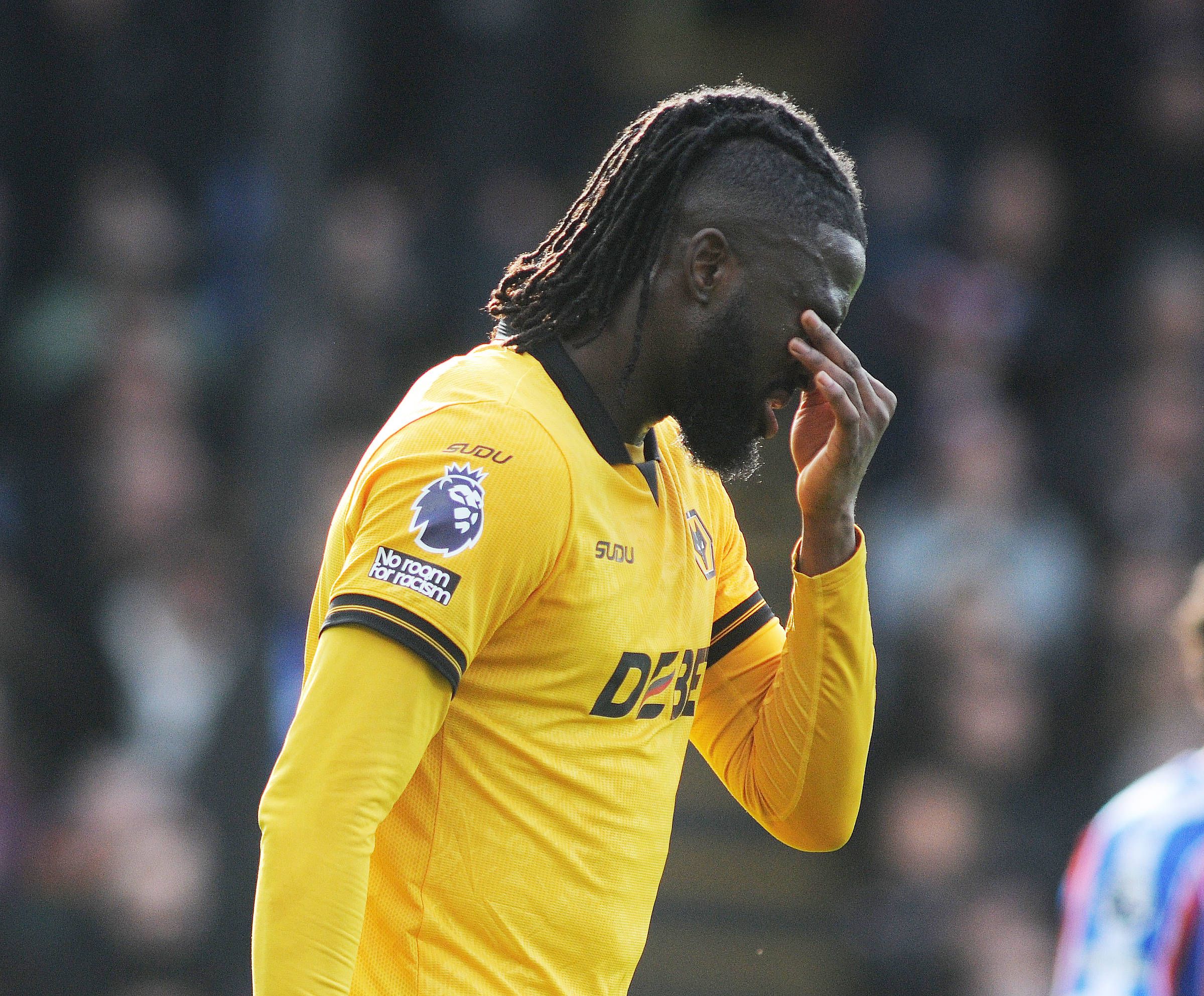 Tolu Arokodare shows his despair after missing his Penalty kick in the first half