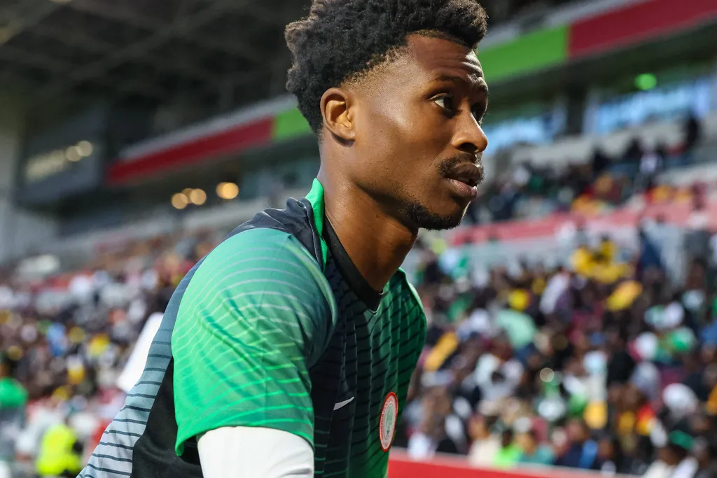 Nathan Tella during the Unity Cup London 2025 match between Ghana and the Super Eagles of Nigeria at Gtech Community Stadium
