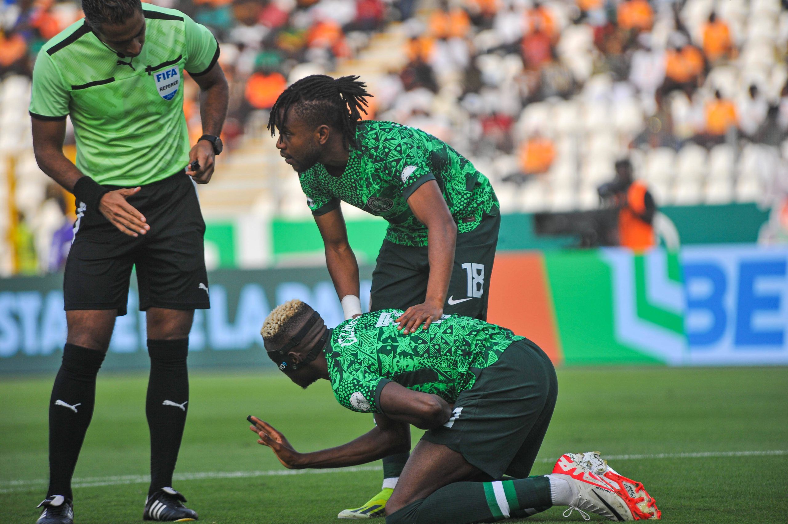 Victor Osimhen and Ademola Lookman at the 2023 AFCON.