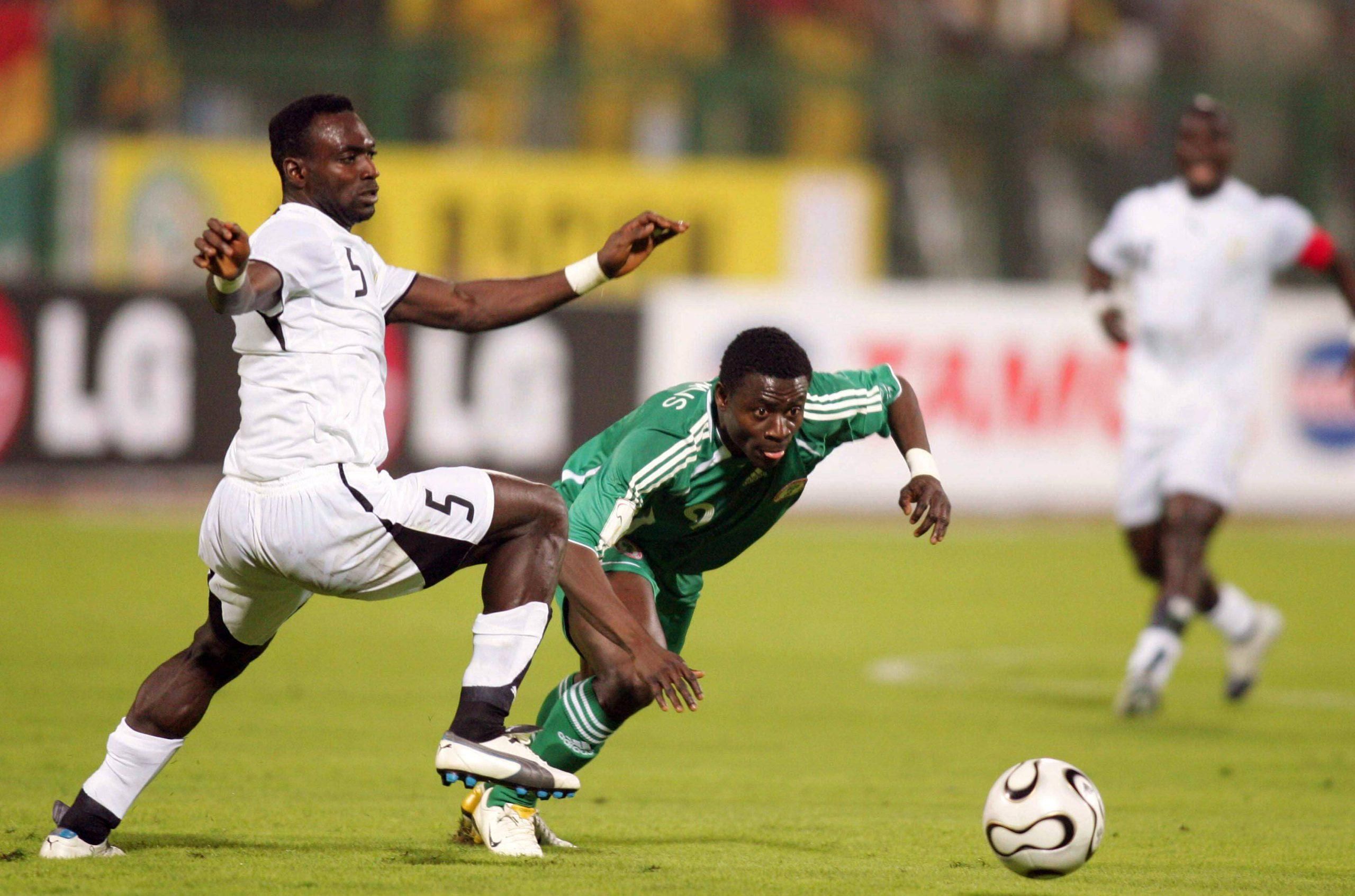 Obafemi Martins in action for the Super Eagles of Nigeria