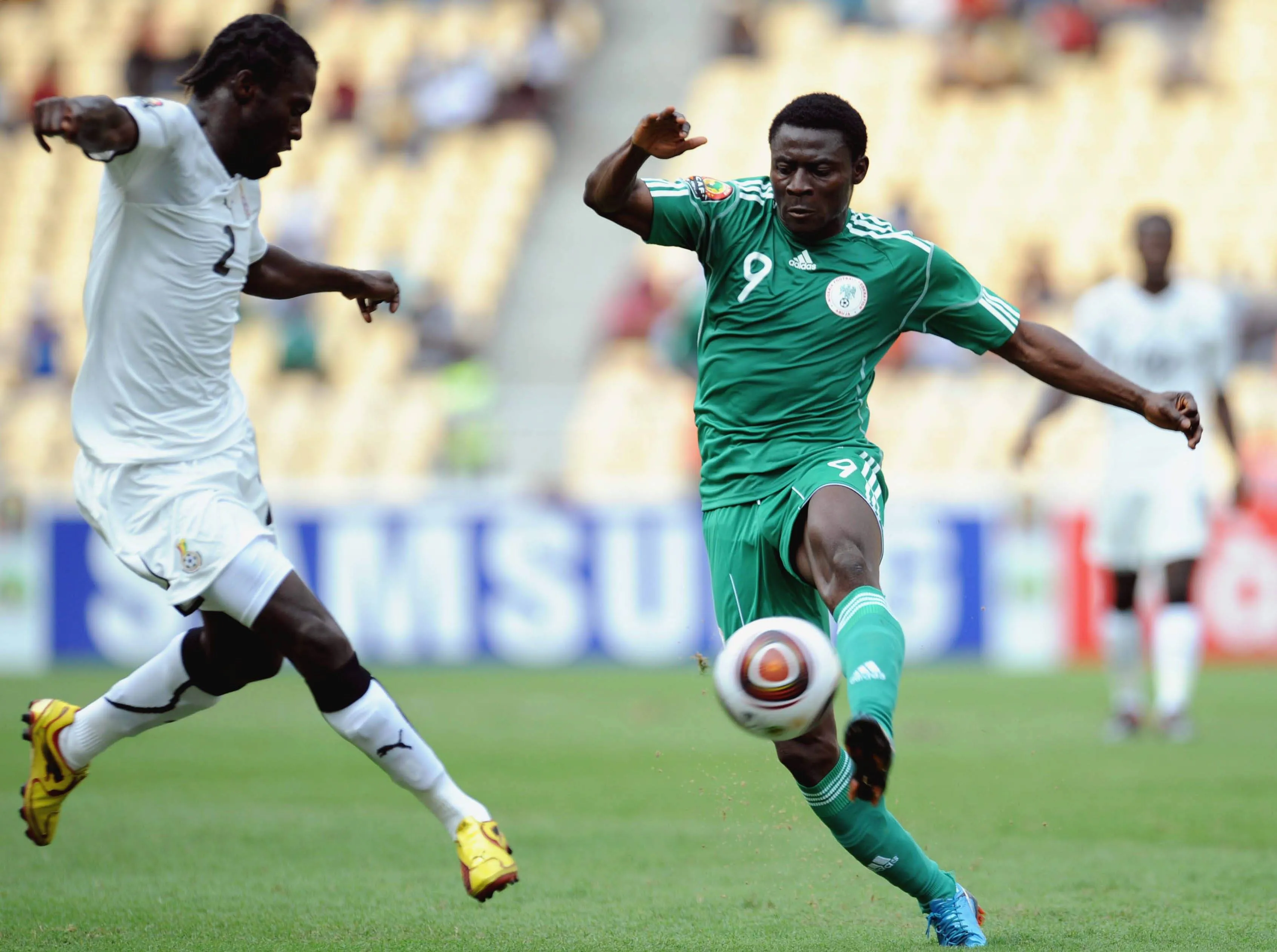 Obafemi Martins in action for Super Eagles.