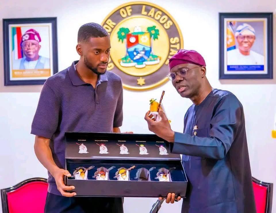 Tosin Adarabioyo and Governor Sanwo Olu