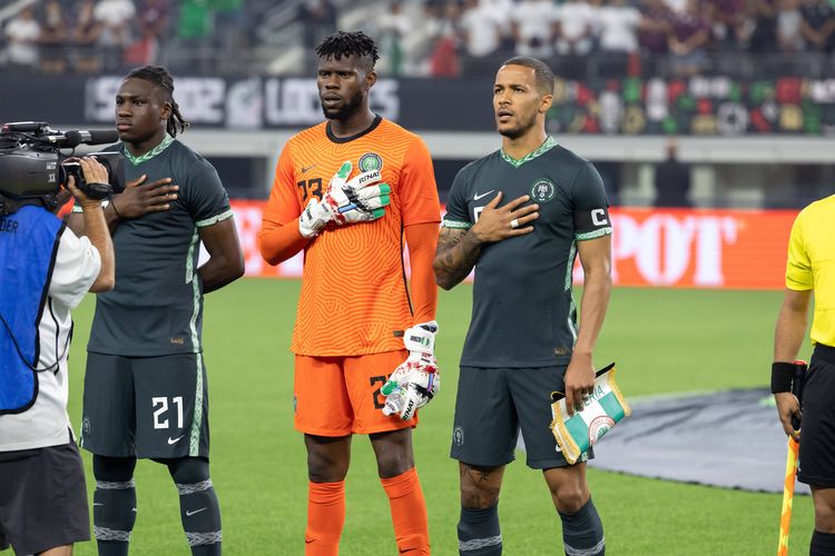 Nigeria Super Eagles stars Calvin Bassey, Francis Uzoho, and William Troost-Ekong 