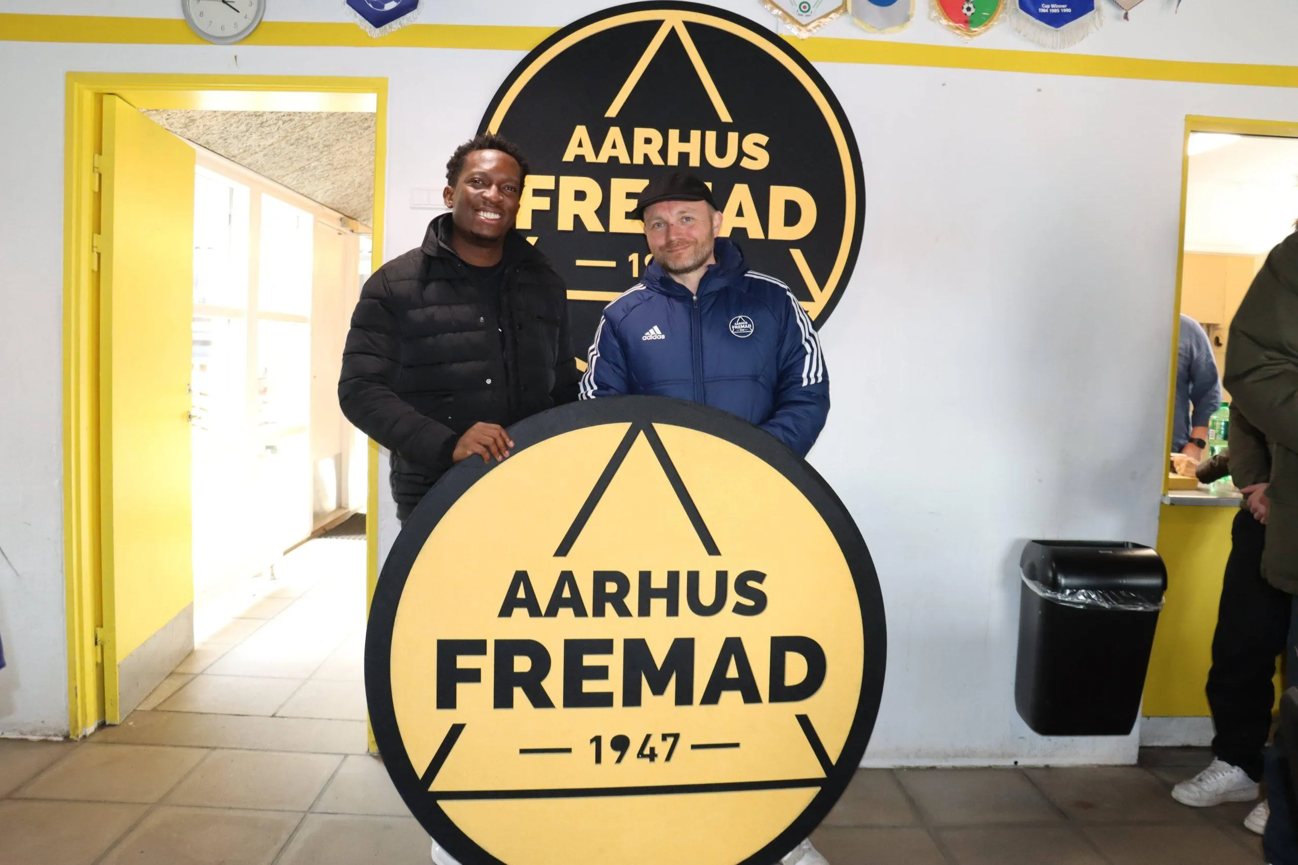 Nigerian tech entrepreneur Shola Akinlade with Lars Kruse, CEO of Aarhus Fremad
