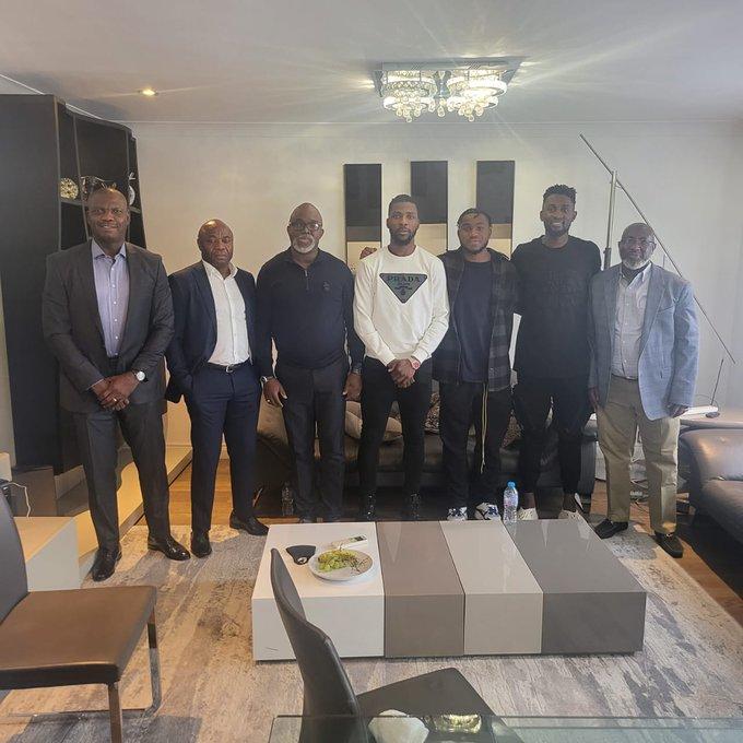Pinnick says World Cup qualification is non-negotiable after meeting Dennis, Lookman and others