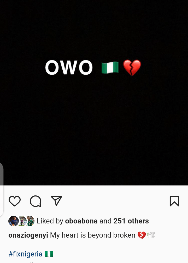 Onazi reacts to Owo shooting