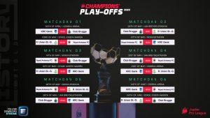 The Championship playoff draws in Belgium