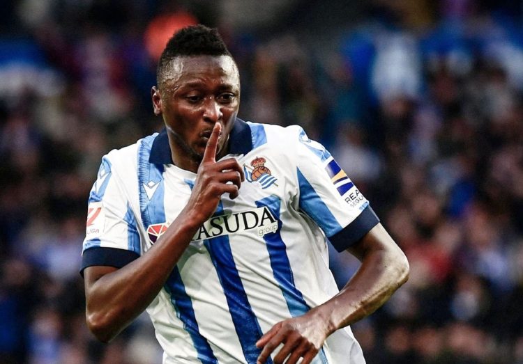 WATCH: Super Eagles striker Sadiq Umar returns to training at Real Sociedad days after getting ruled out of AFCON 2023