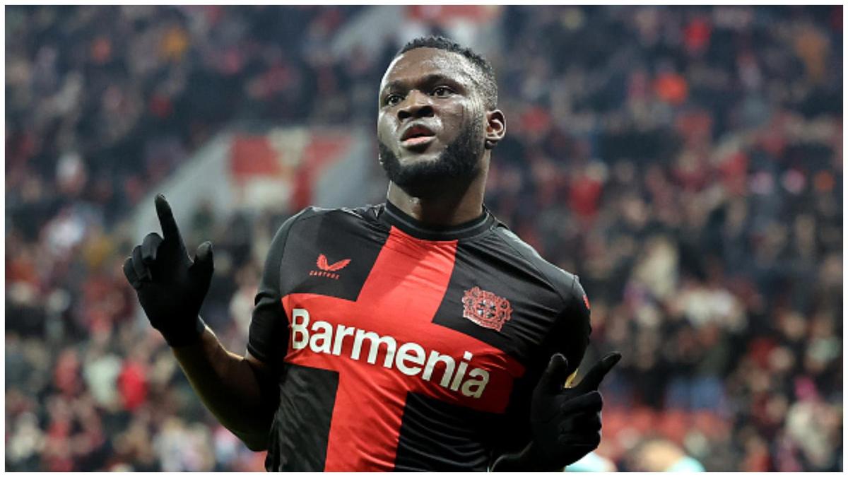 Photos: Bundesliga Champion Victor Boniface and girlfriend share intimate moment as they celebrate Leverkusen’s history-making win