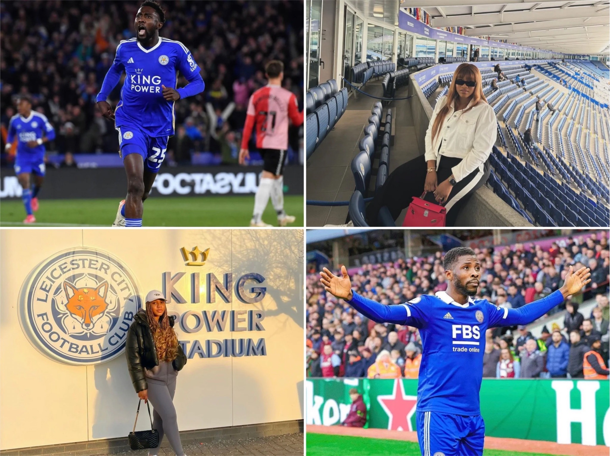 Photos: Football wives Fortunate Ndidi and Amarachi Iheanacho support their men at Leceister City’s final Championship match