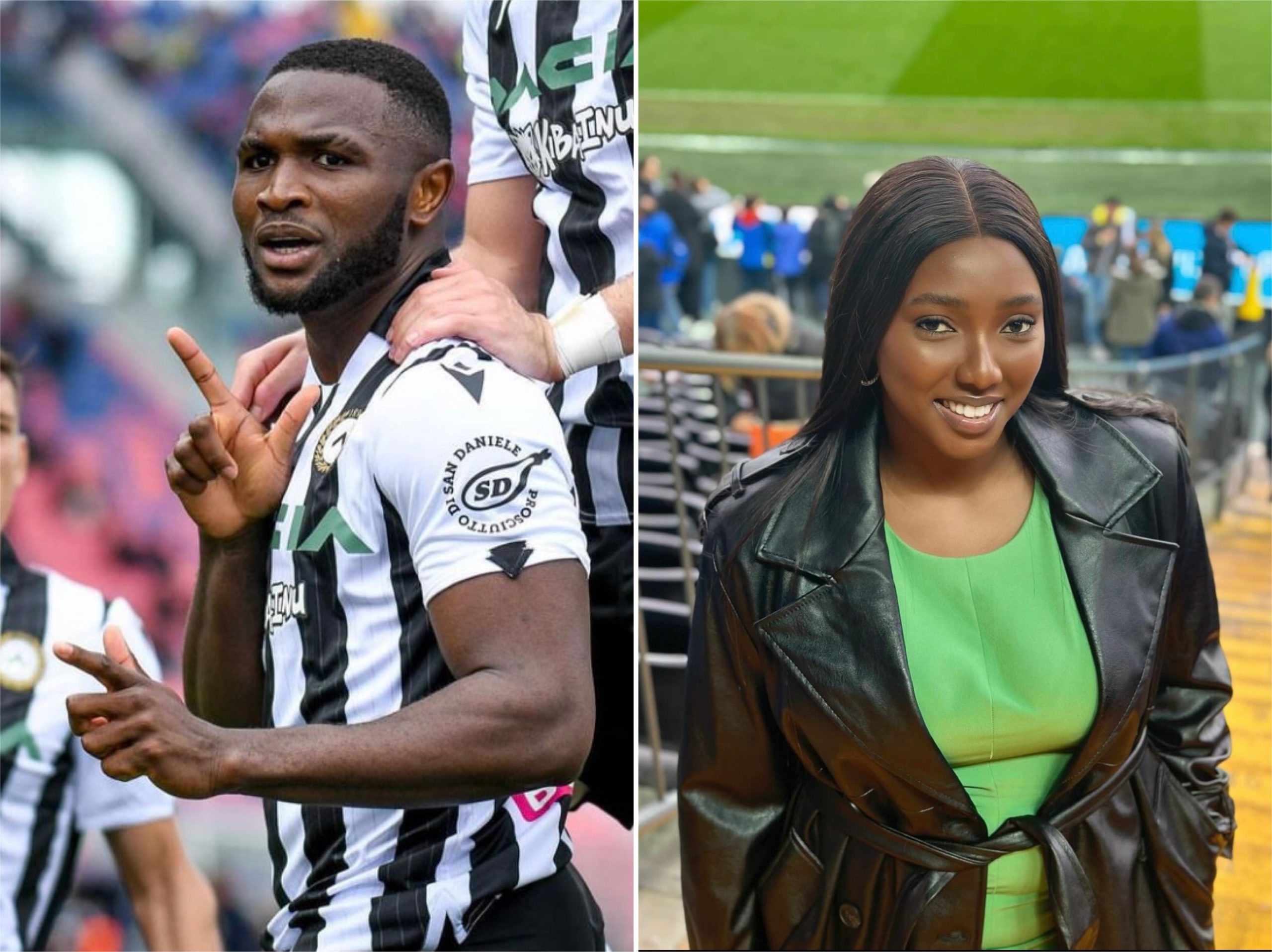 Super Eagles star Isaac Success and Nollywood actress Caroline Igben go public with their relationsh
