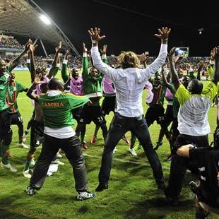 Hervé Renard after winning the AFCON with Zambia