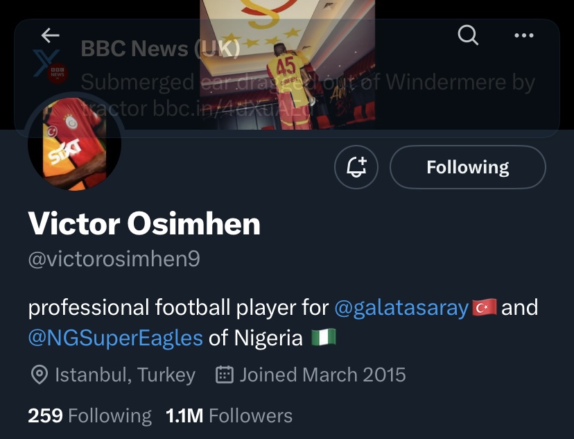 Victor Osimhen X transferido del Napoli al Galatasaray