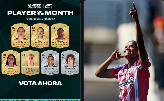 Nigeria & Atletico Madrid ace Ajibade battles Madrid, Barcelona stars for Liga F’s September POTM award