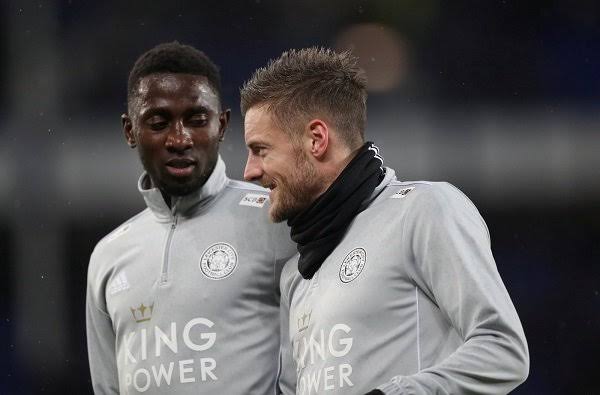 Leicester City stars Wilfred Ndidi and Jamie Vardy 